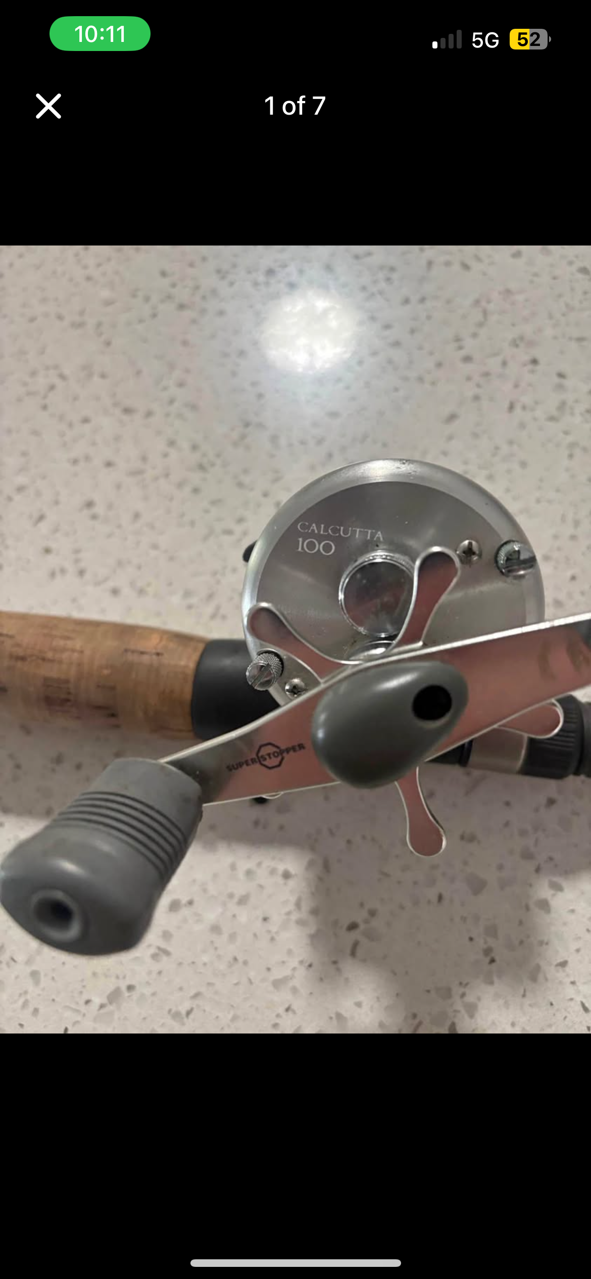 it says super stopper on the reel handle if that helps and they’re grey instead of black - User uploaded image