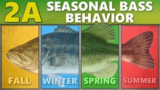 What are the current water conditions and how do they affect bass behavior this season?