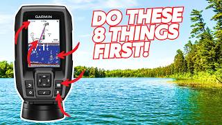 Explain all Garmin Striker settings in the menus