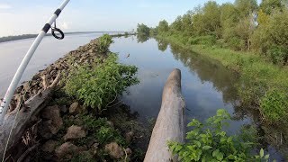 When I reach a new river, how do I decide where to start fishing for bass?