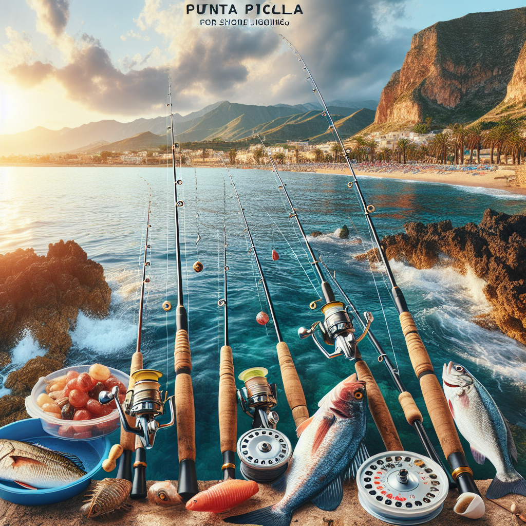 Is there a good spot for shore jigging at Punta Picola in South Sicily and which species can we catch there?