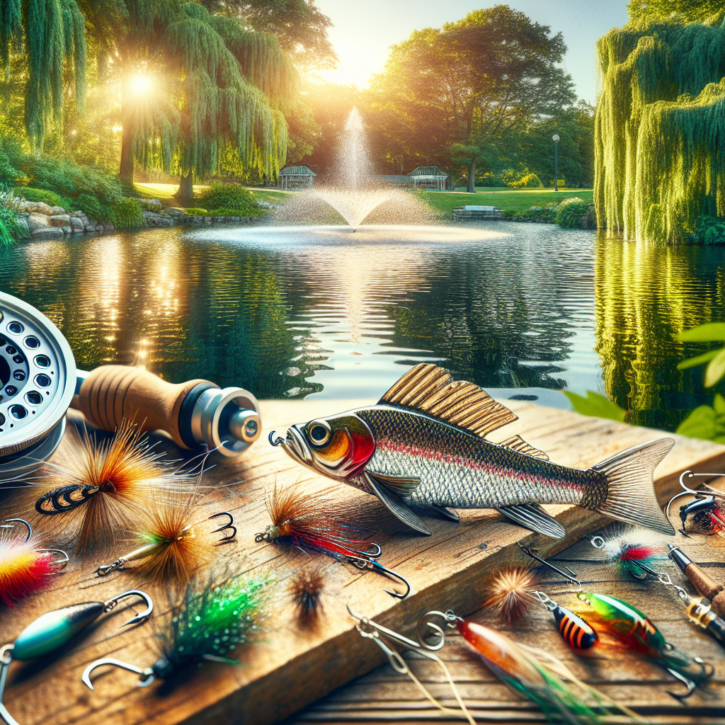What fly lure should I use pond fishing in Leawood, Kansas today? Does it vary by time of day?