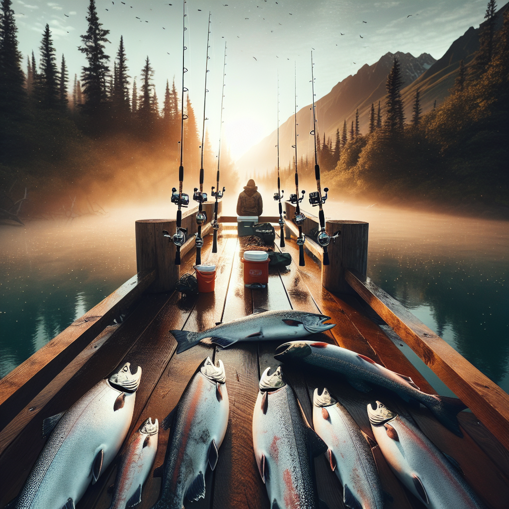 When does Alaskan salmon start their migration relative to the seasons?